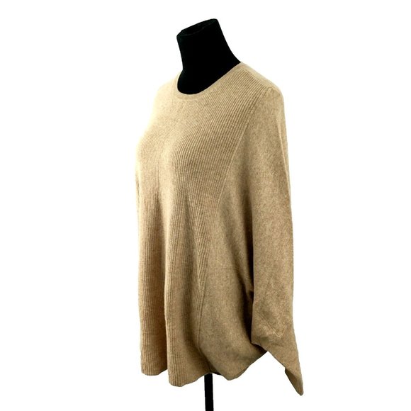 J MCLAUGHLIN women's sz L Rudd cashmere sweater - camel dolman sleeve $298 - Picture 4 of 7